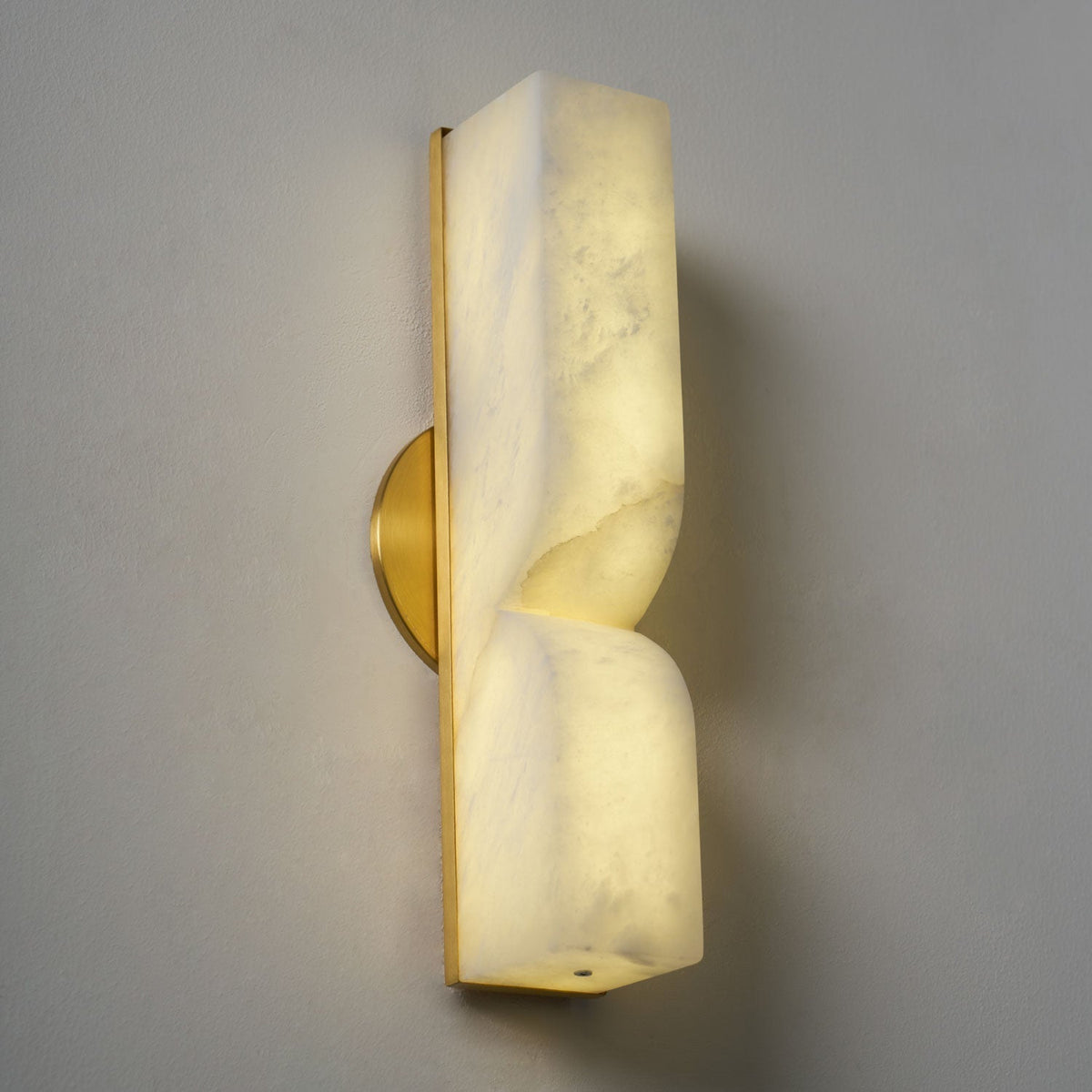 Lena Alabaster Rectangular Plug Wall Lamp