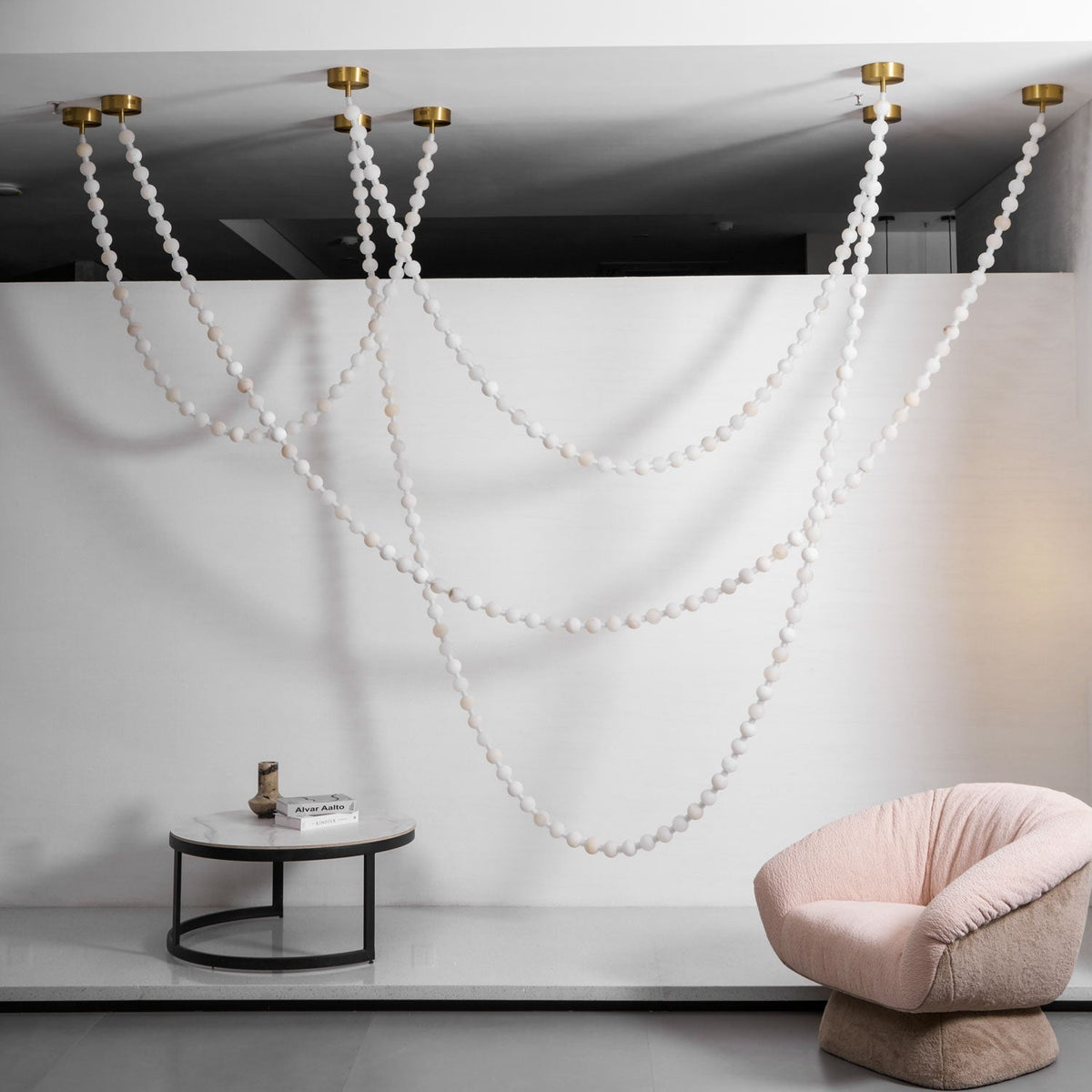 Grempt Alabaster Pearl Necklace Chandelier
