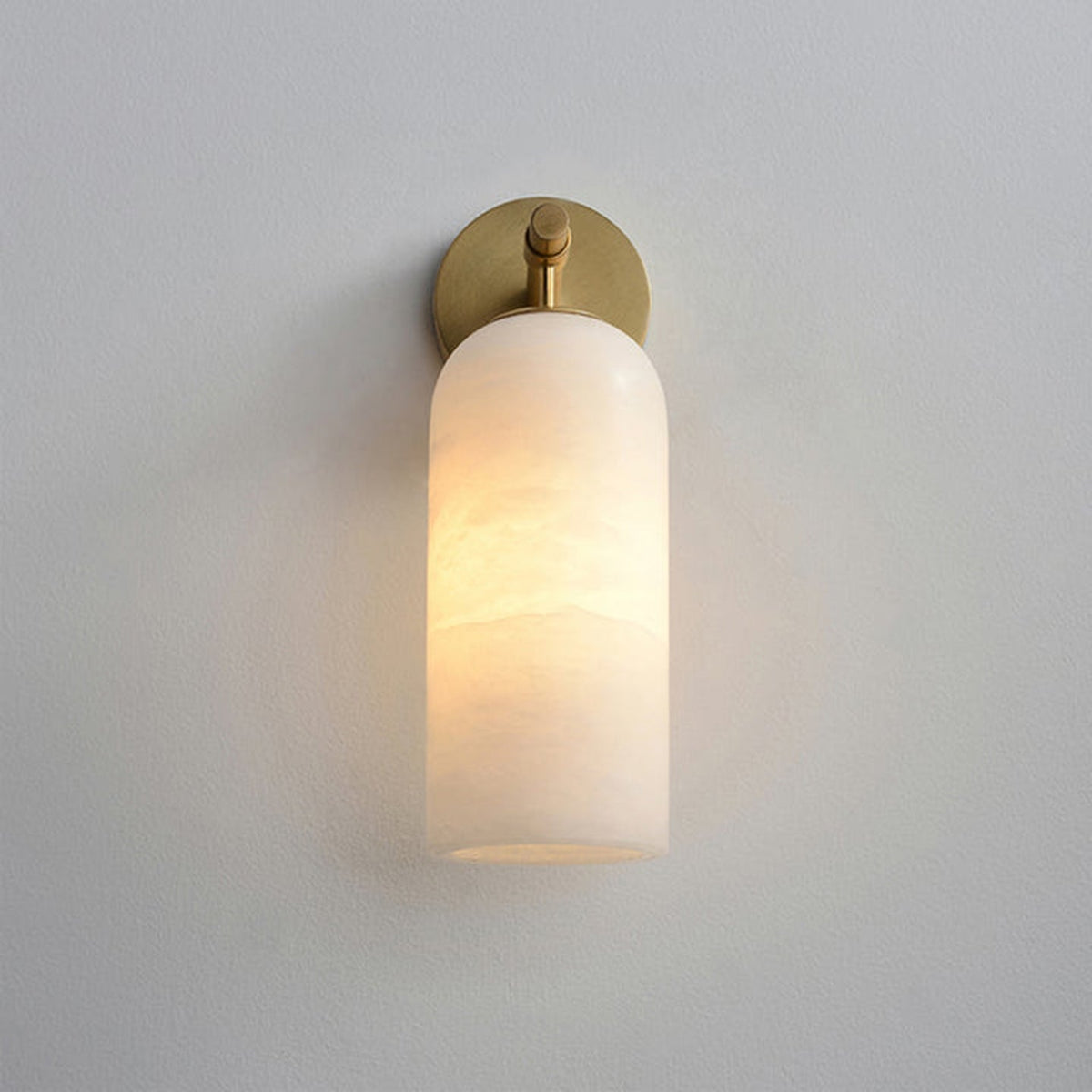Posha Pillar Alabaster Indoor Wall Light