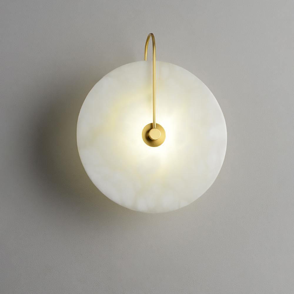 Elora Alabaster LED Wall Lamp Round Iconic Circular