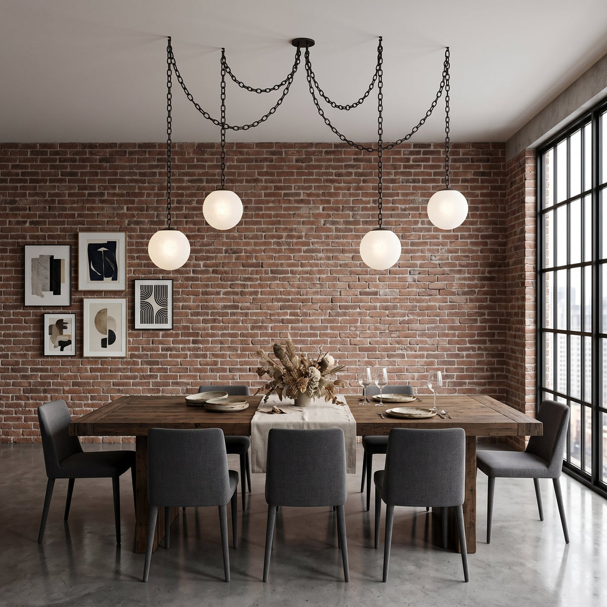 Marveil Alabaster Swag Pendant Lamp