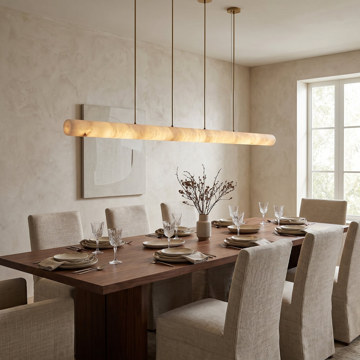 Foem Linear Alabaster Chandelier