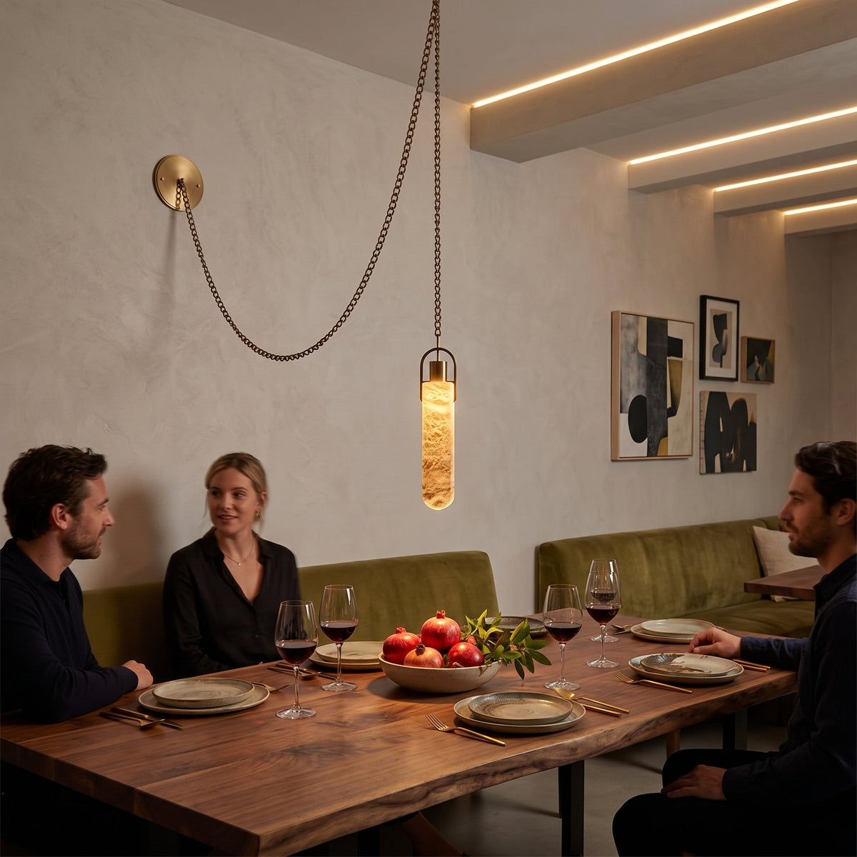 Hagan Alabaster Pendant Light