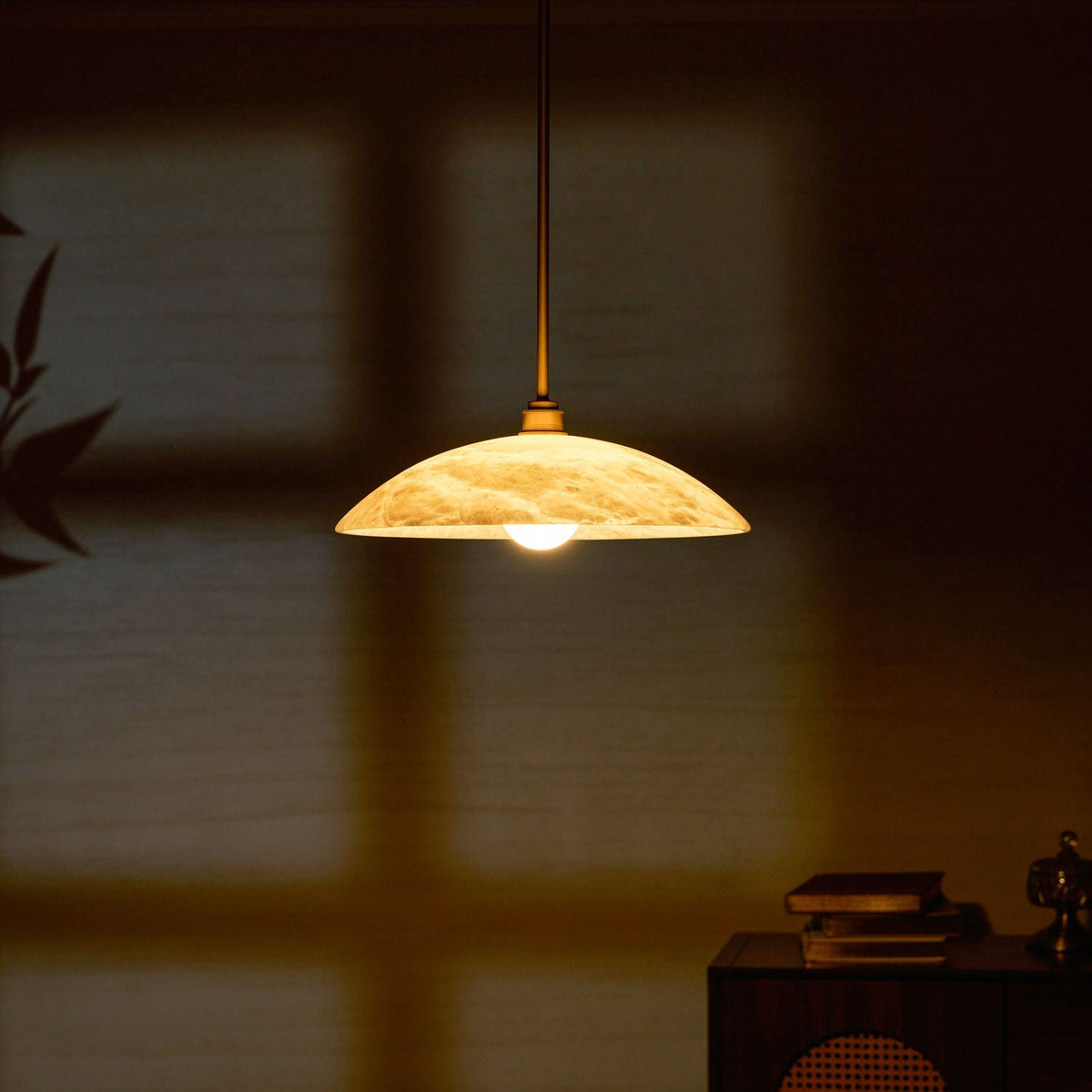 Gesol Alabaster Dome Pendant Light