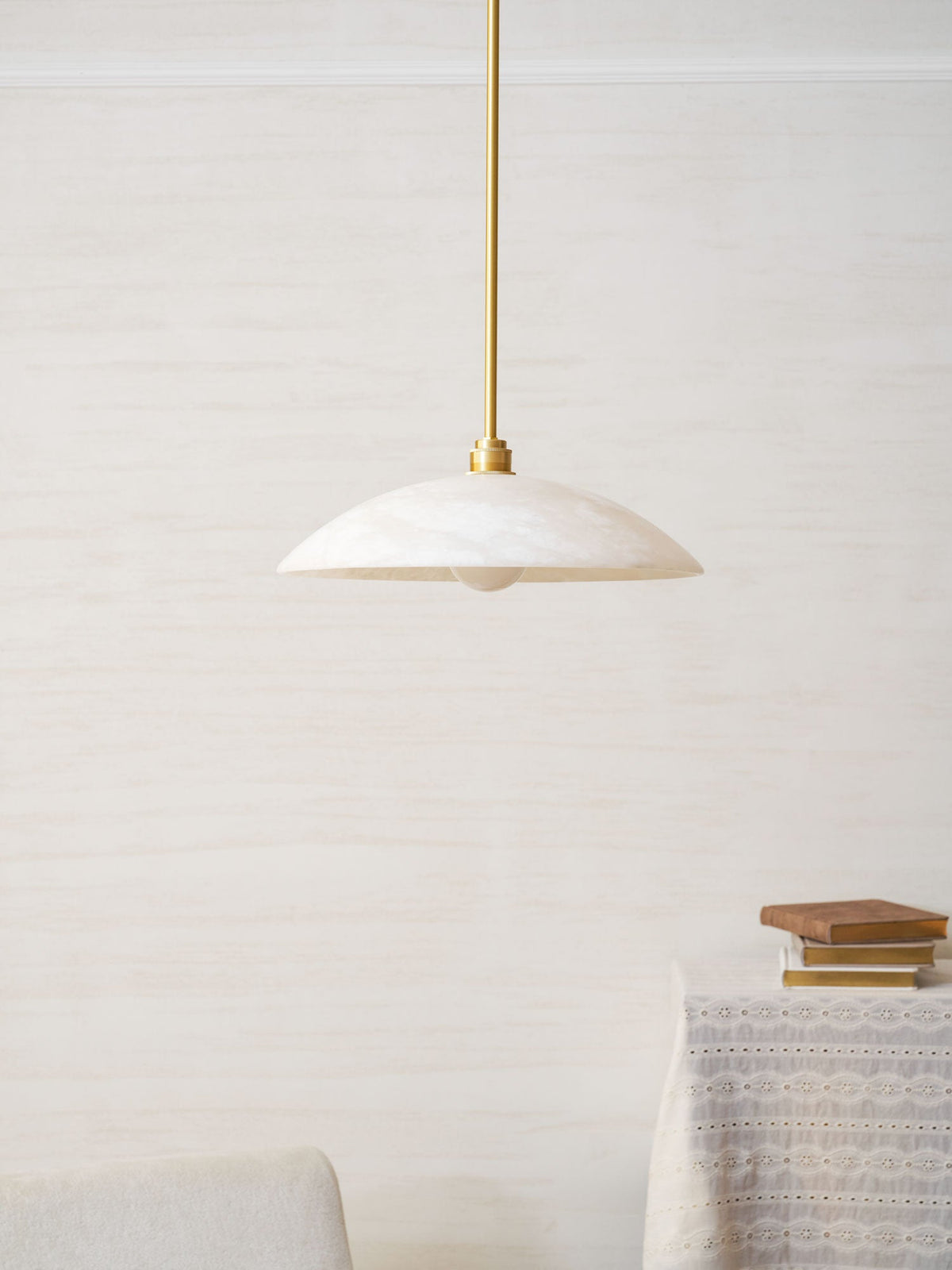 Gesol Alabaster Dome Pendant Light