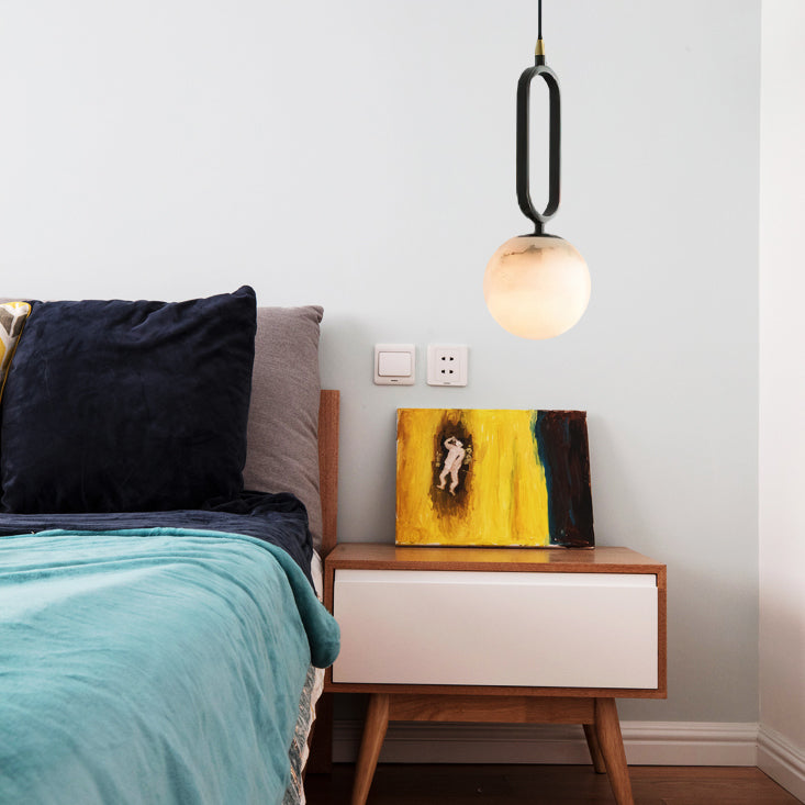 Gloruvyd Minimalist Ball Alabaster Pendant Light