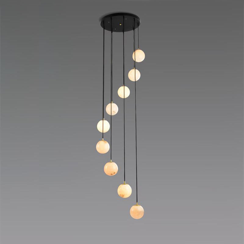 Gloruvye Balls Modern Cluster Alabaster Chandelier