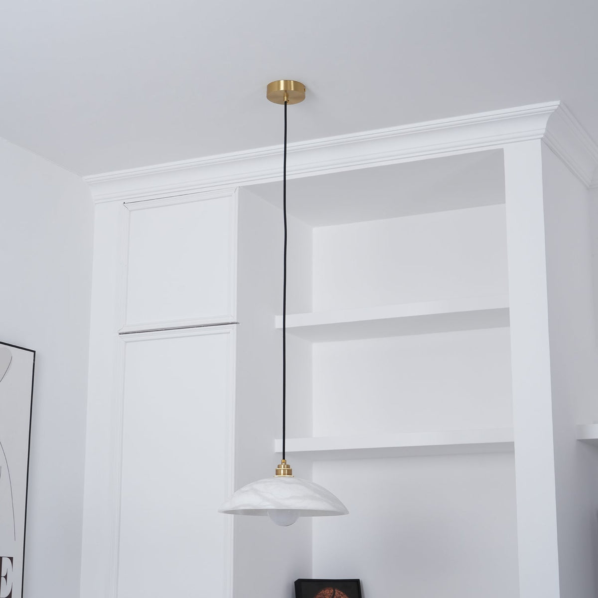 Ljomuvyd Individual Creativity Dome Alabaster Pendant Light