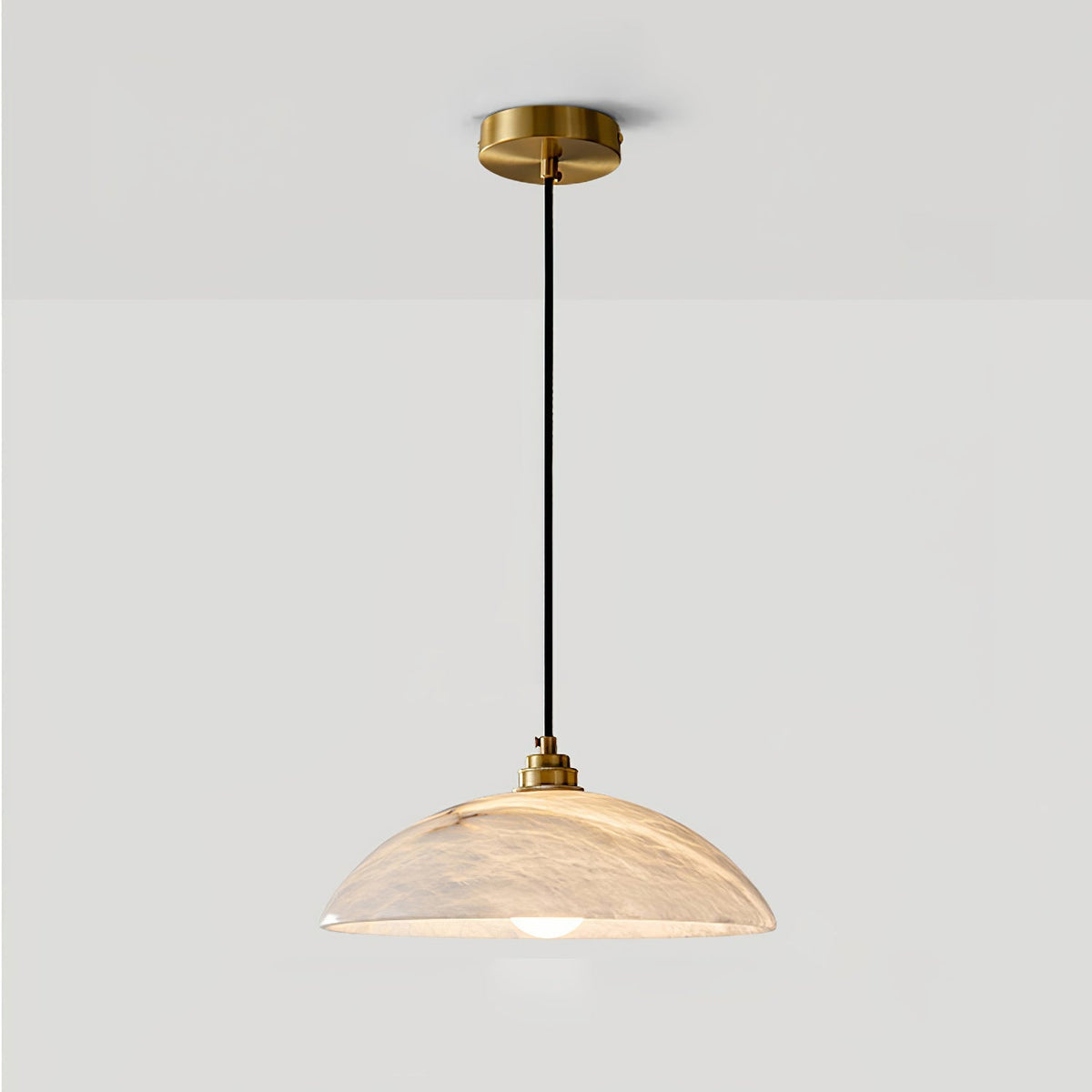 Gesol Alabaster Dome Pendant Light