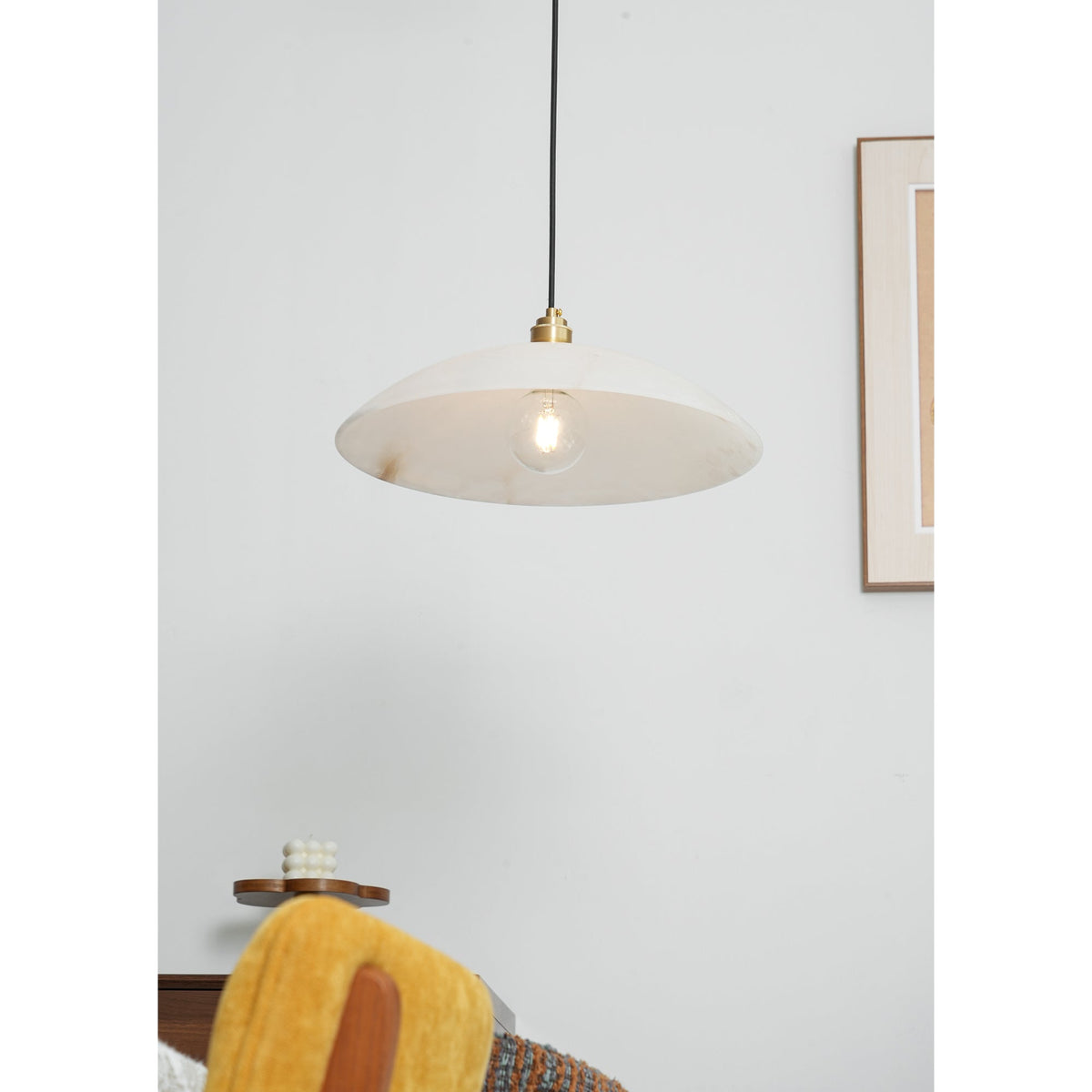 Gesol Alabaster Dome Pendant Light