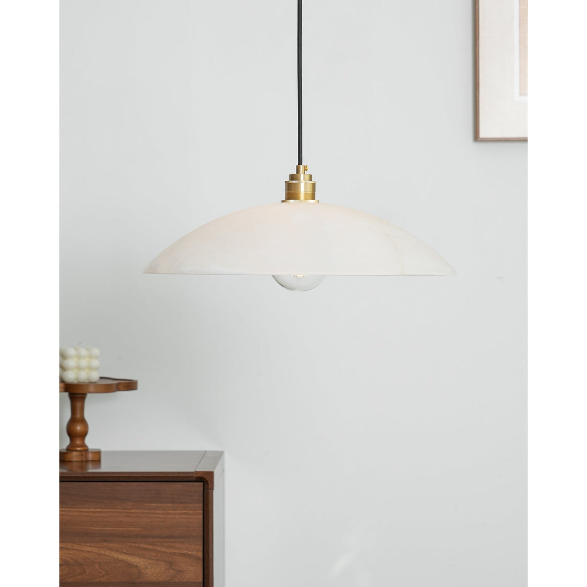 Gesol Alabaster Dome Pendant Light