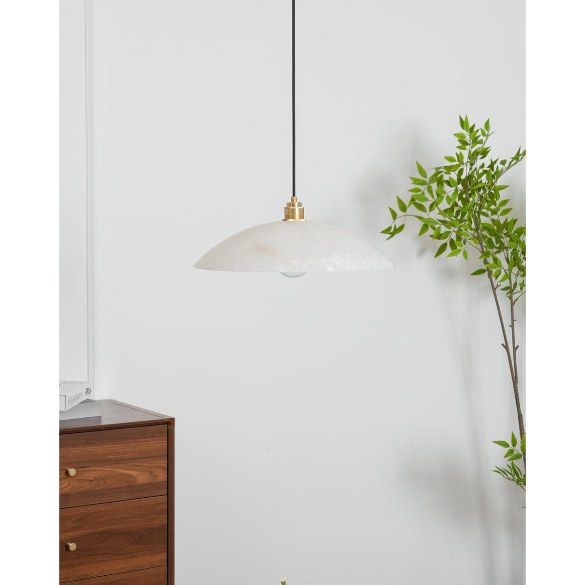 Gesol Alabaster Dome Pendant Light