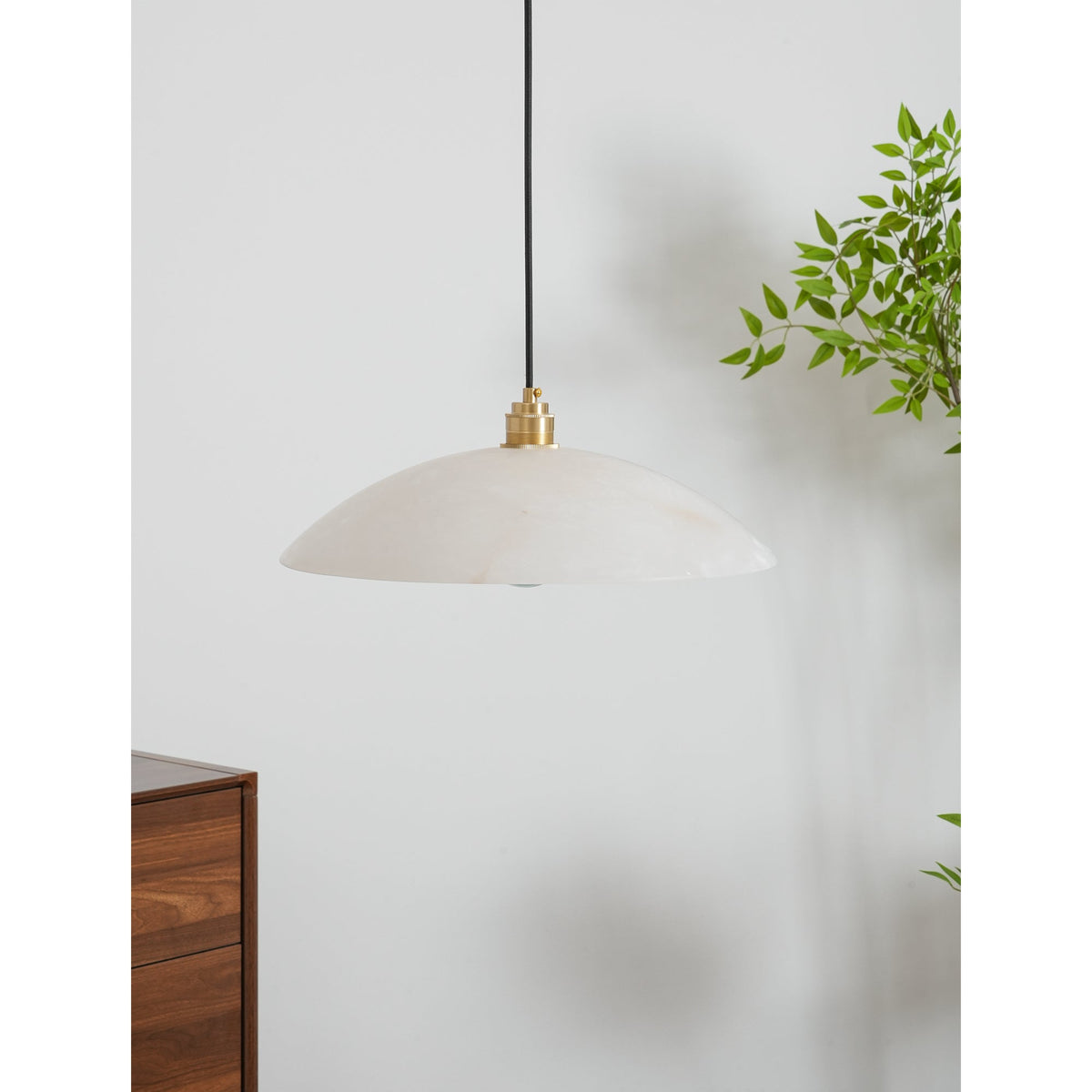 Gesol Alabaster Dome Pendant Light