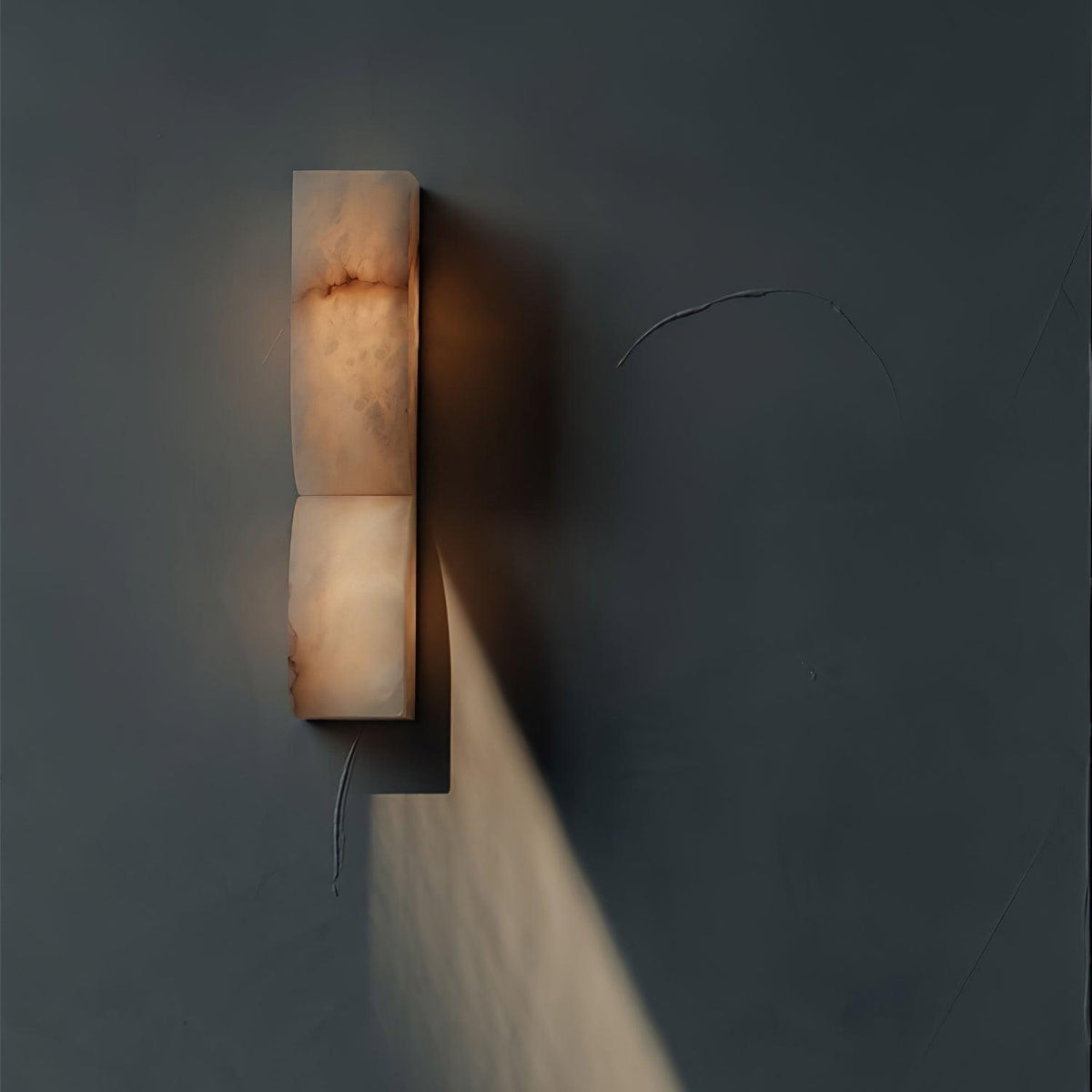Lena Alabaster Rectangular Plug Wall Lamp