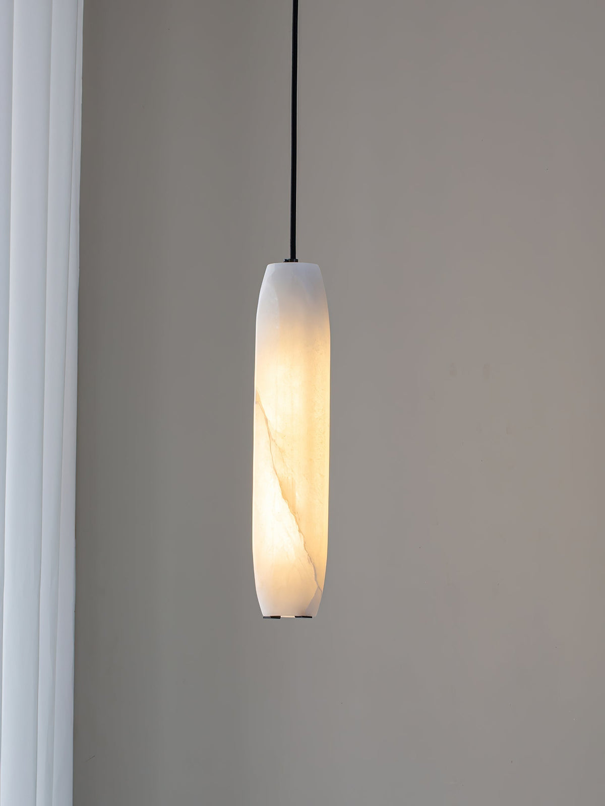 Orven Flute Modern Minimalist Alabaster Pendant Light