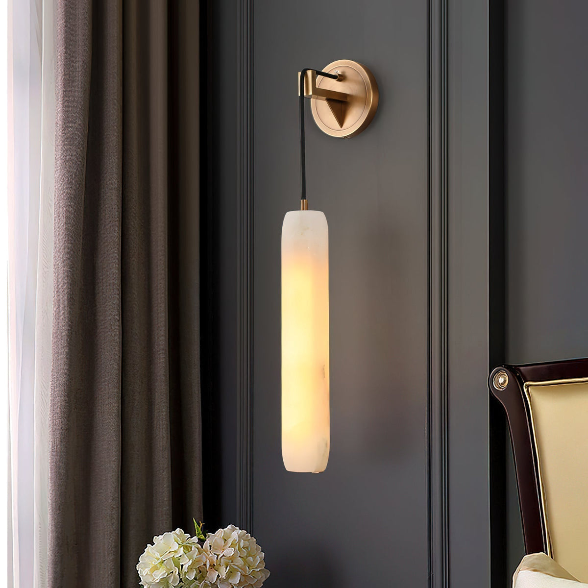 Alabaster Individual Creativity Flute Wall Lamp