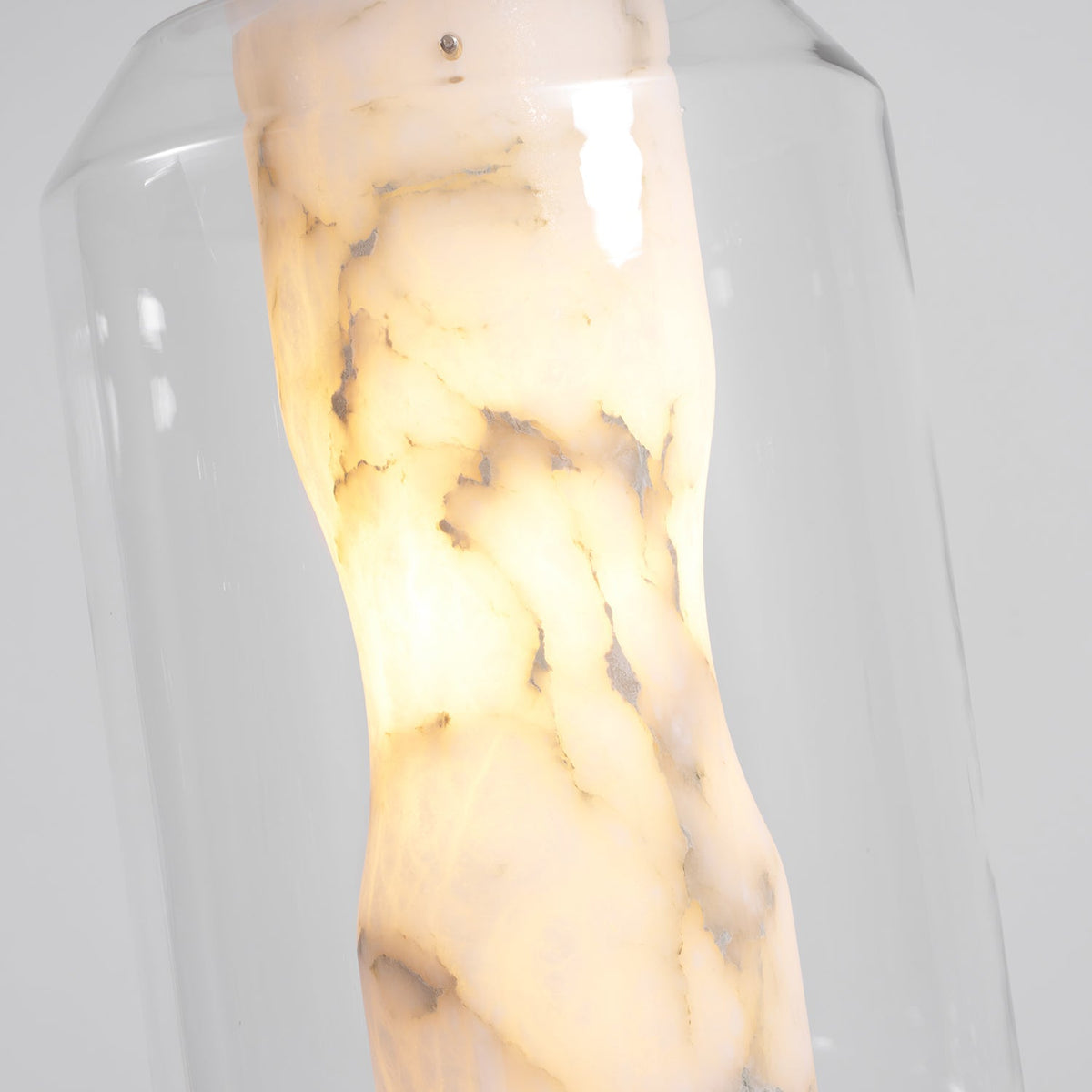 Yikia Alabaster Glass Cylinder Pendant Light