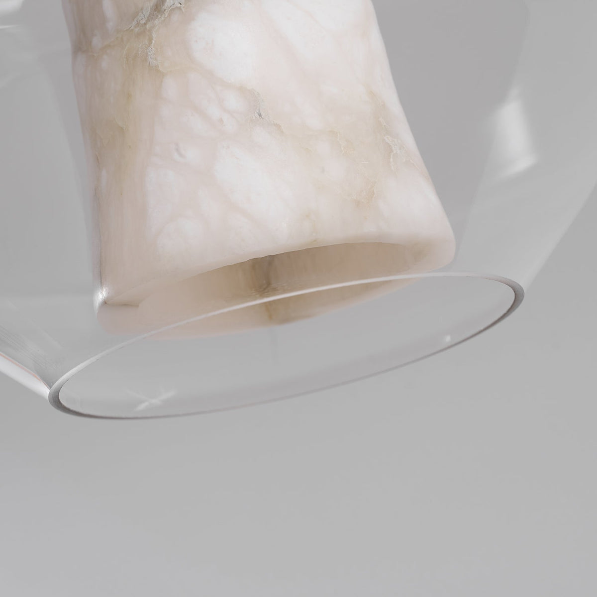 Yikia Alabaster Glass Cylinder Pendant Light