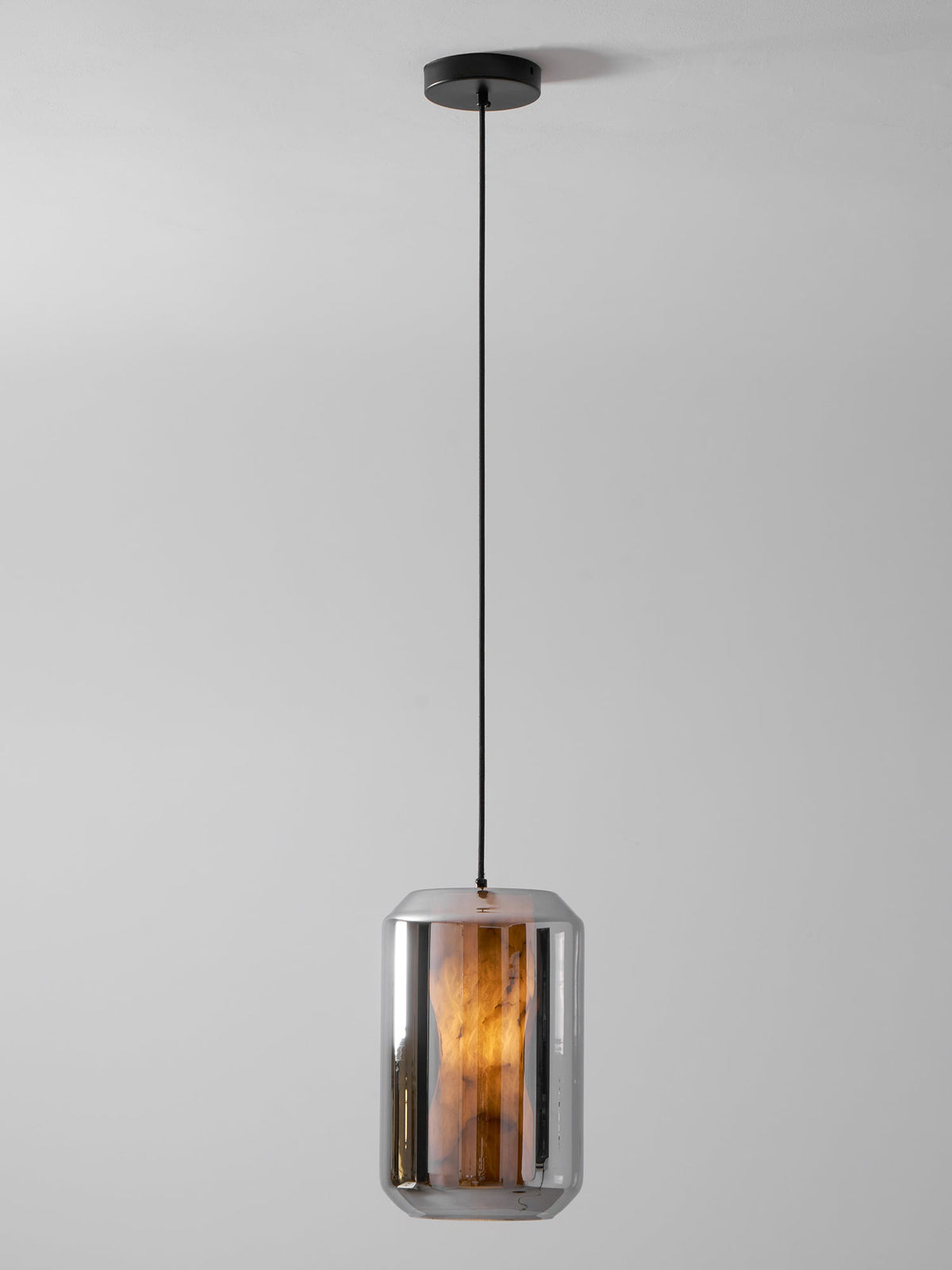 Yikia Alabaster Glass Cylinder Pendant Light