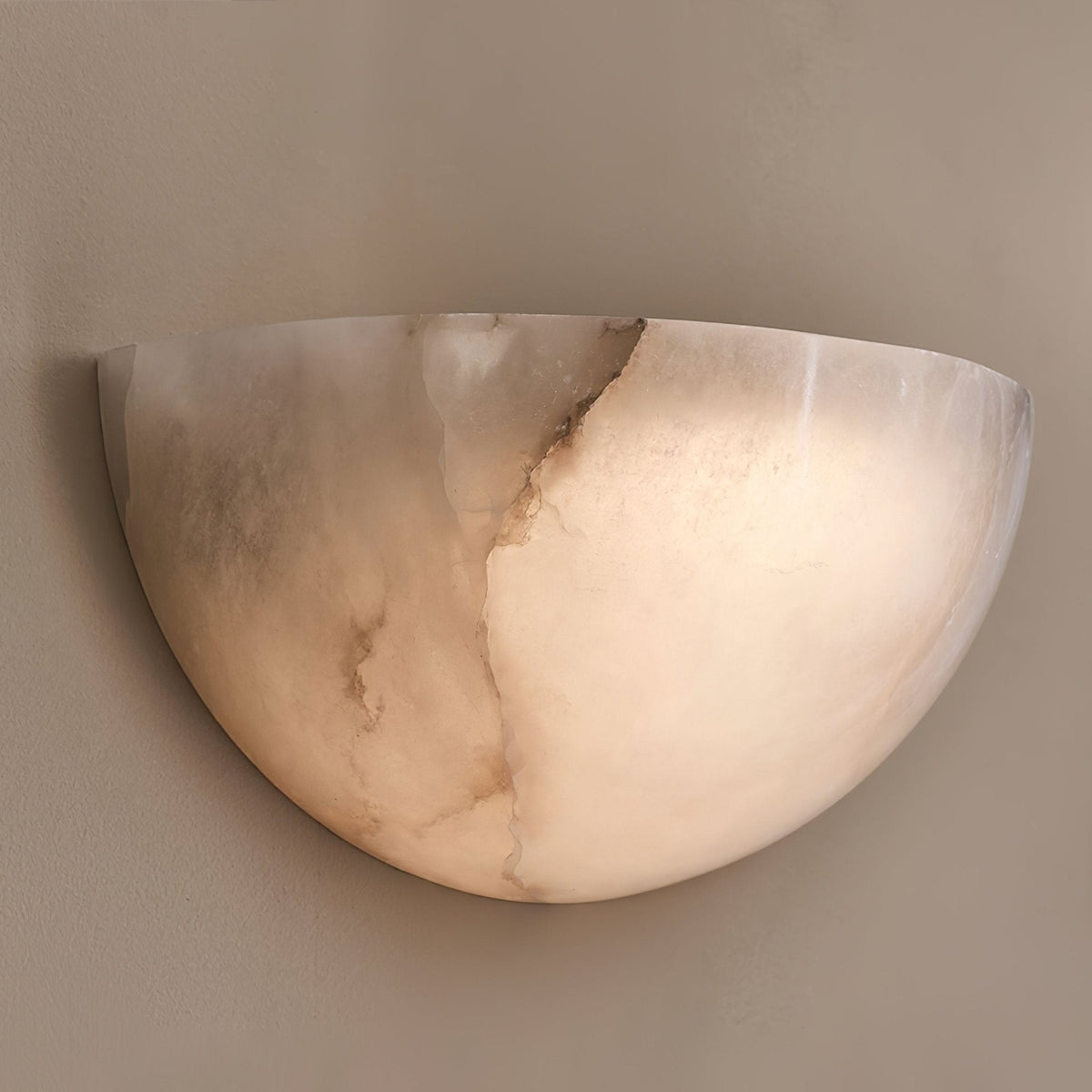 Albinelia Half-moon Alabaster Wall Light
