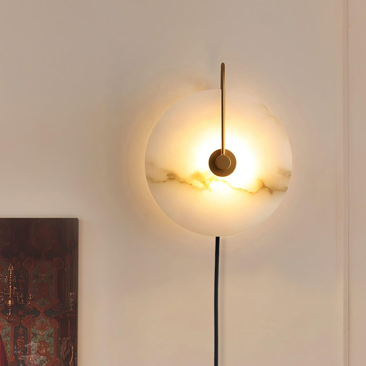 Ceraeyra Alabaster Globe Wall Light
