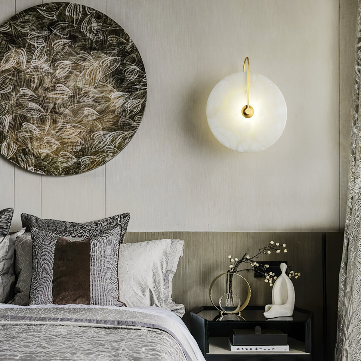 Albeenne Alabaster Globe Wall Lamp