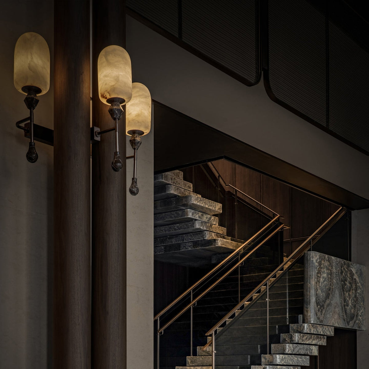 Mila Vintage Alabaster Double Sconce