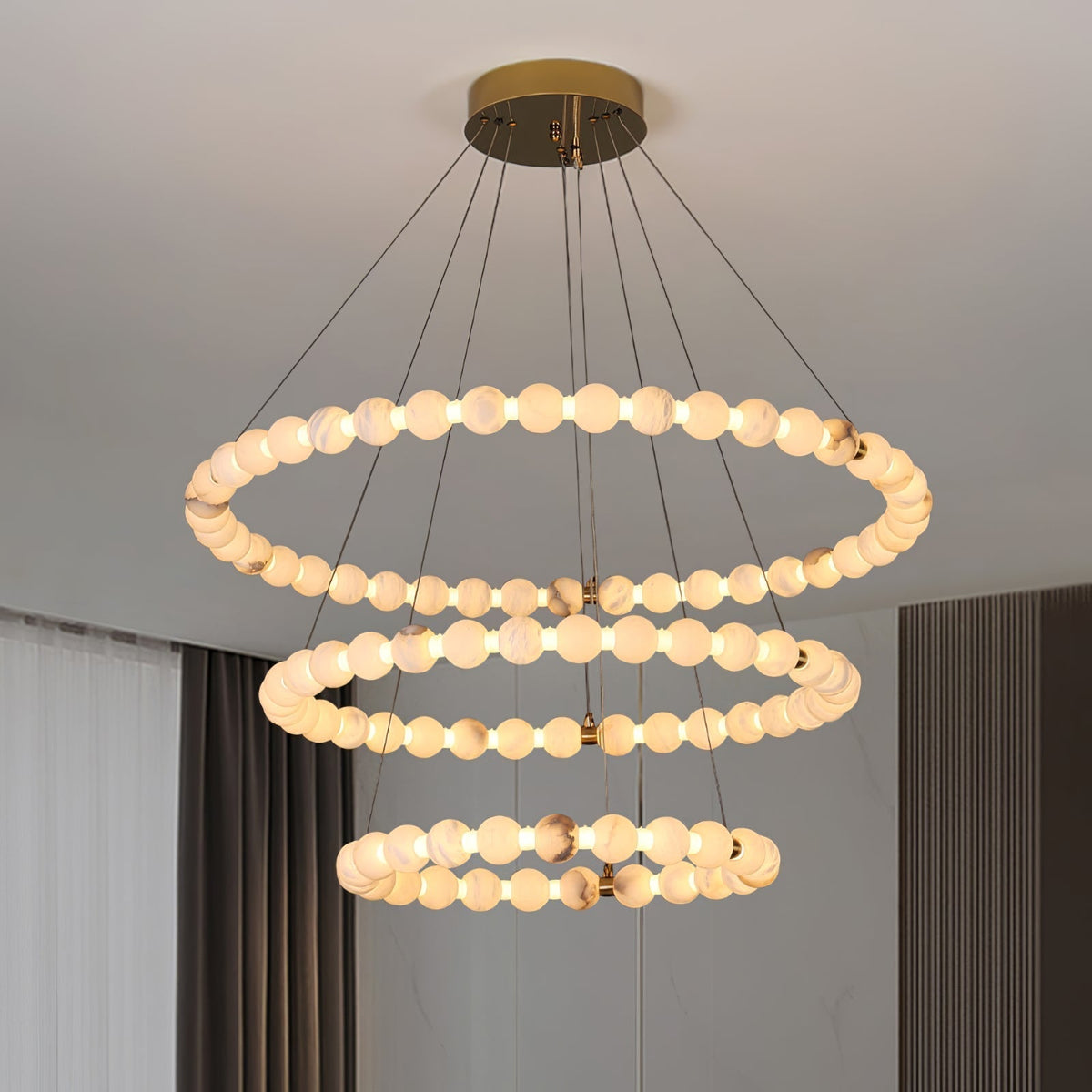 Eirelian Modern Alabaster Pendant Light Chandelier