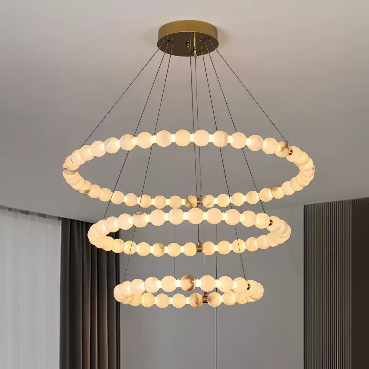 Eirelian Modern Alabaster Pendant Light Chandelier