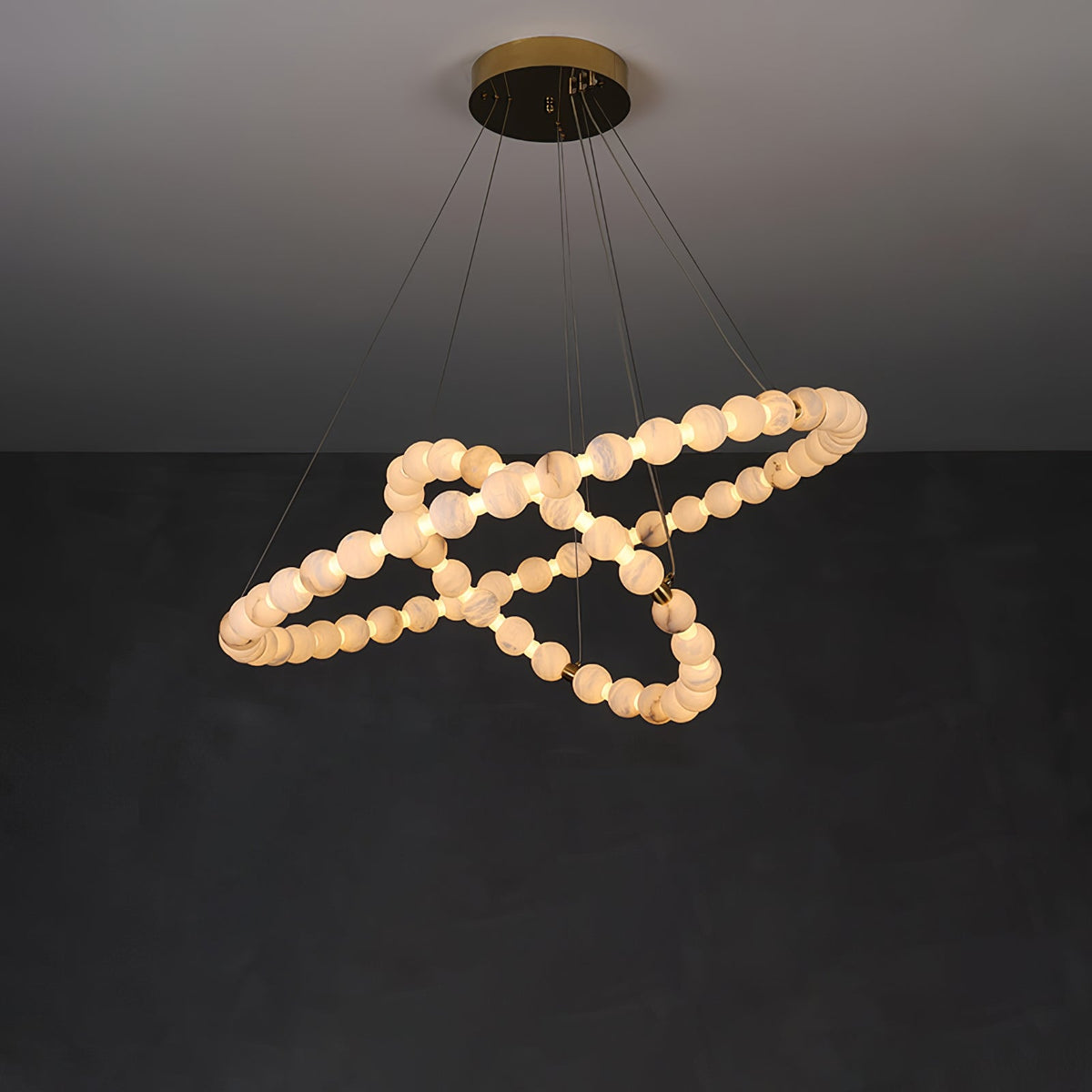 Eirelian Modern Alabaster Pendant Light Chandelier