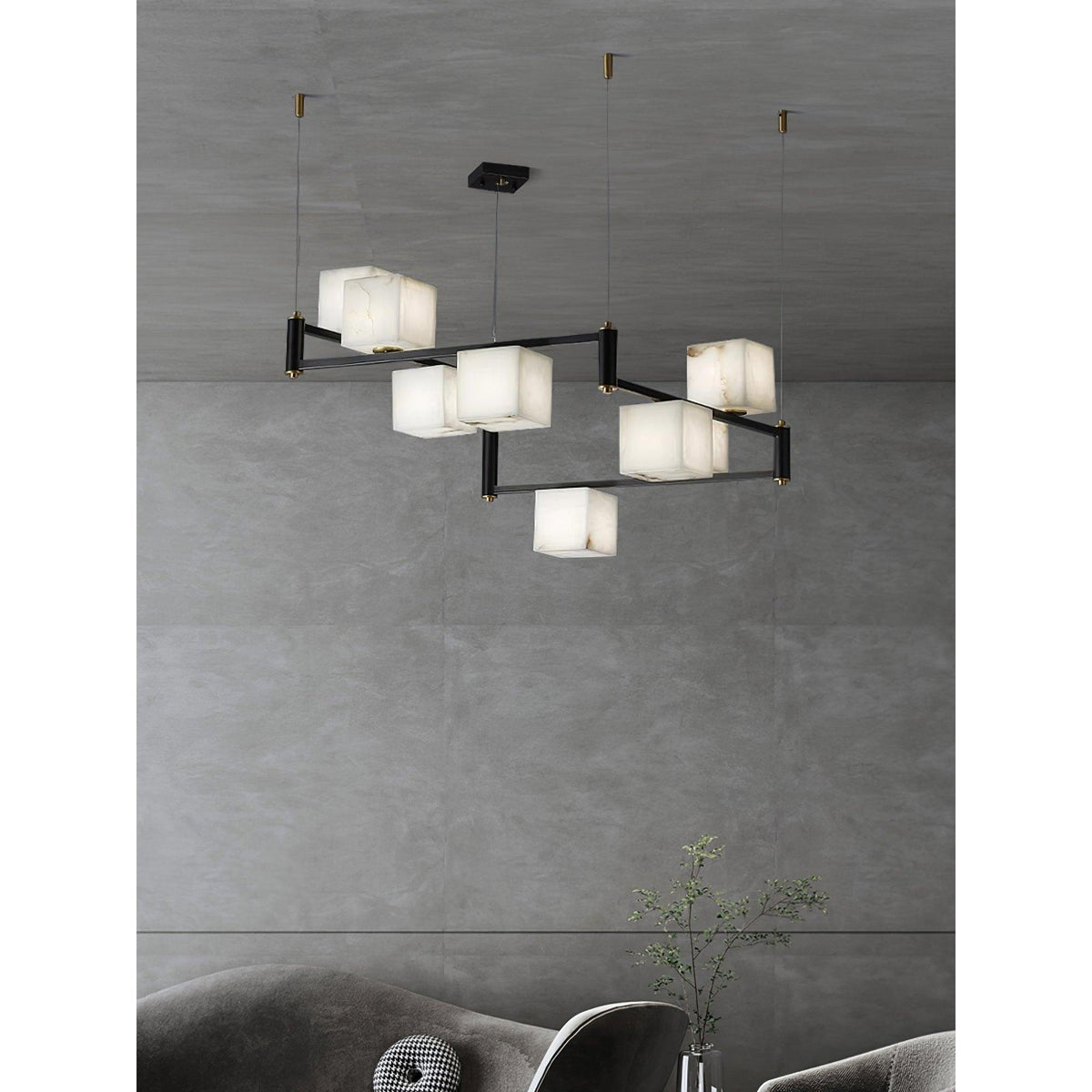 Ostruvye Individual Creativity Box Alabaster Chandelier