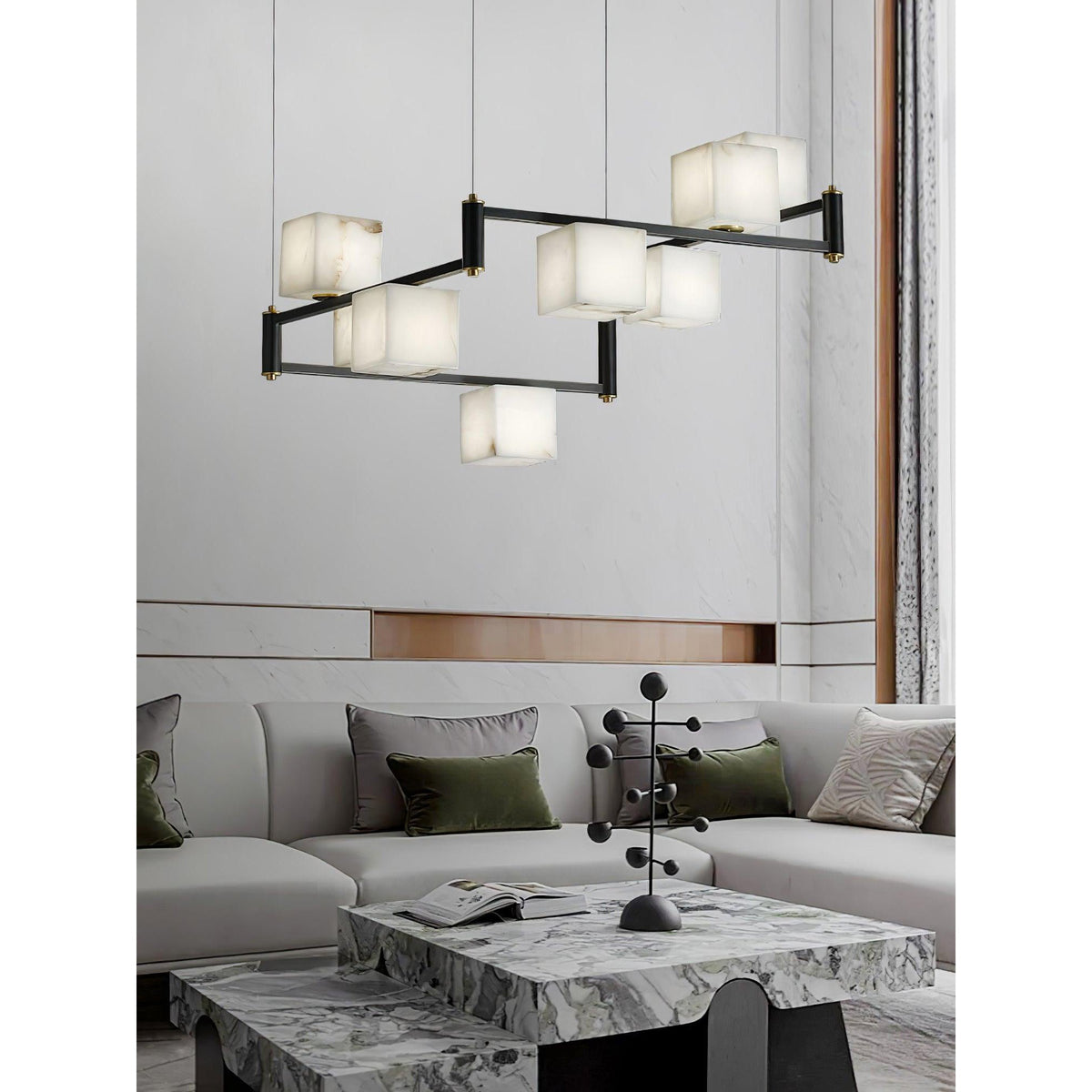 Ostruvye Individual Creativity Box Alabaster Chandelier