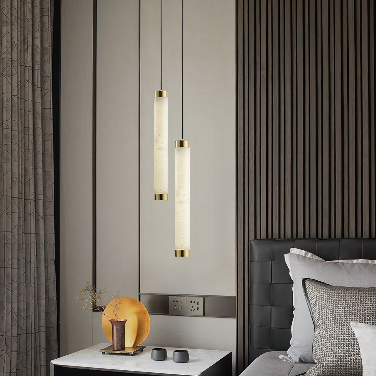 Plotuvyi Modern Strip Alabaster Pendant Light
