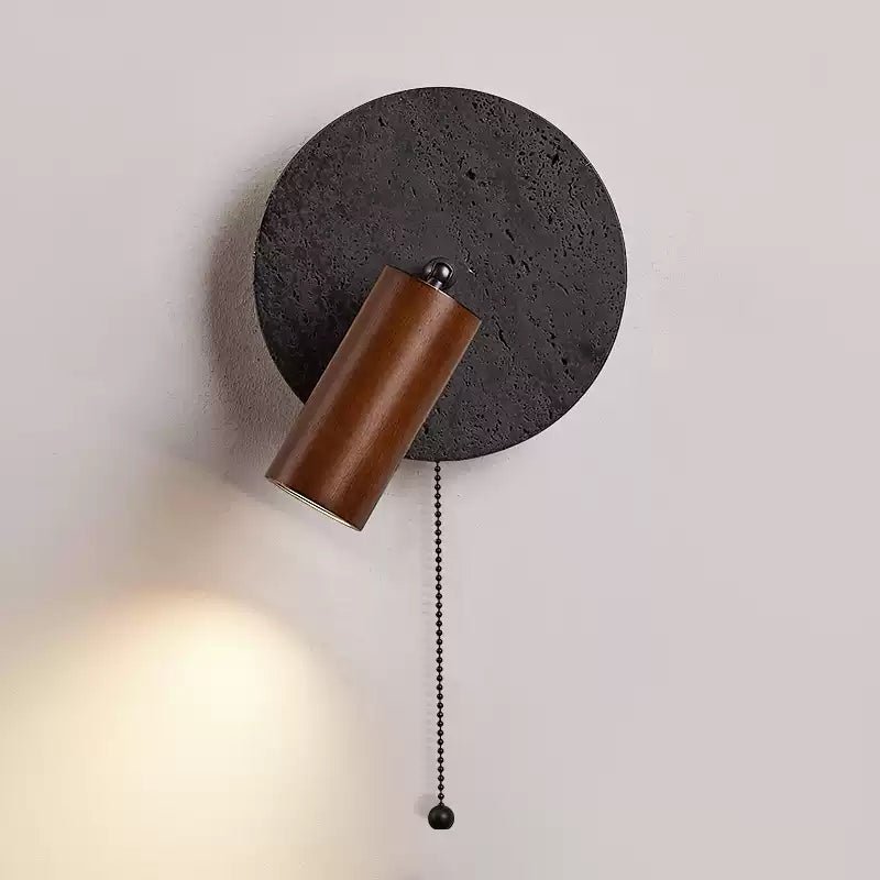Jaxlen Black Travertine Wall Sconce