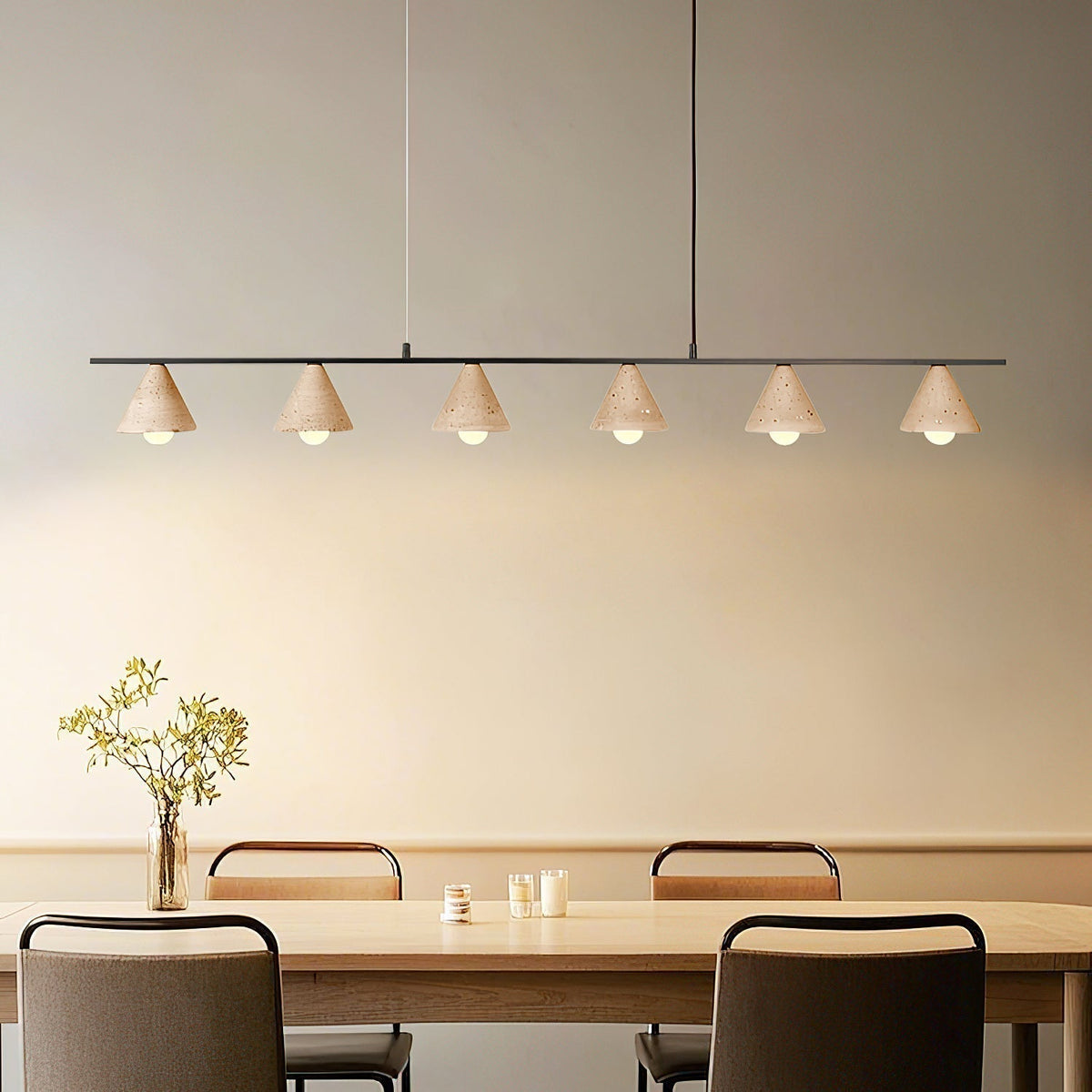 Ulfuvyi Modern Minimalist Travertine Pendant Lamp