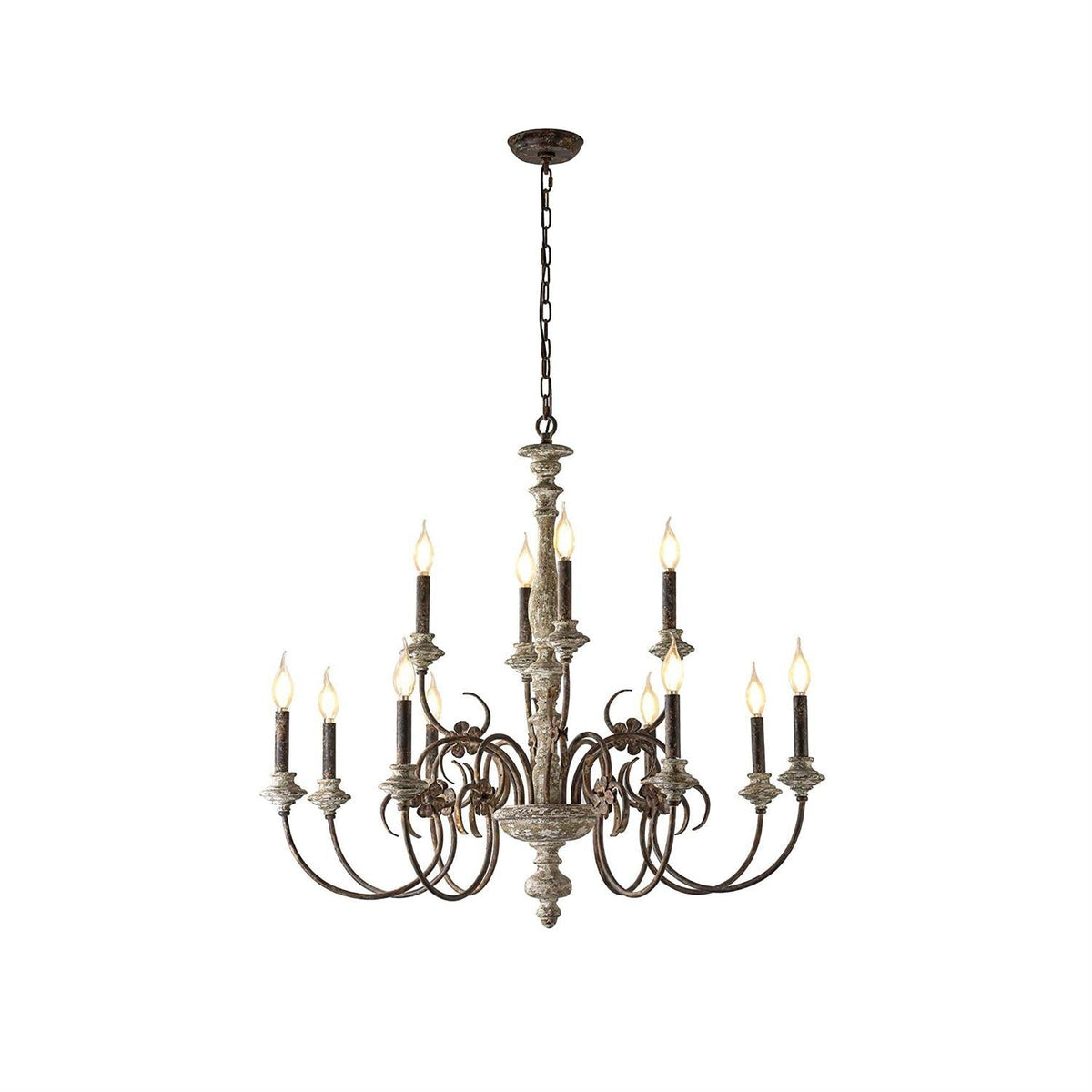 Waegnuvyn Traditional Candle Metal Chandelier
