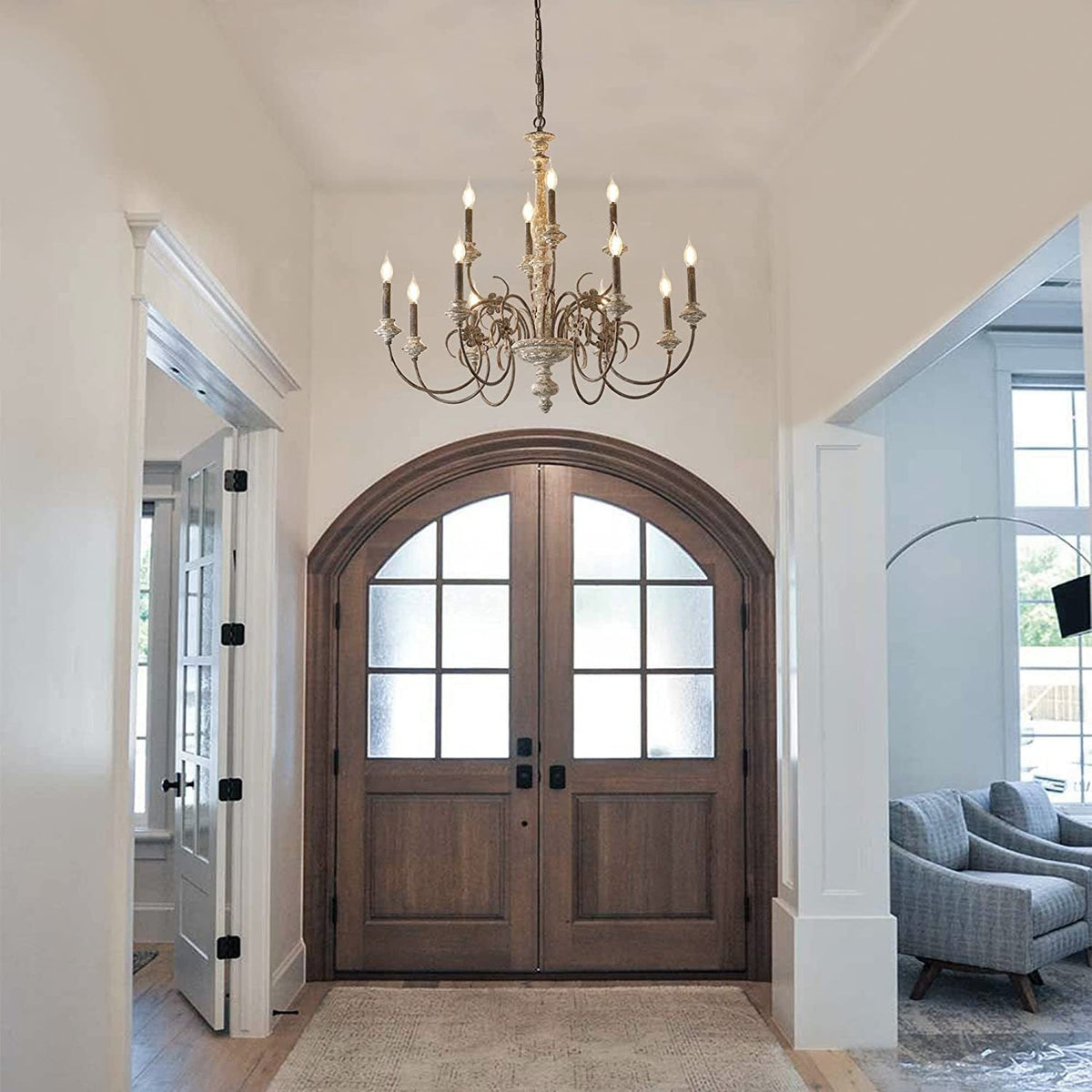 Waegnuvyn Traditional Candle Metal Chandelier