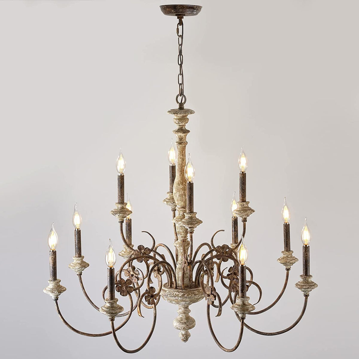 Waegnuvyn Traditional Candle Metal Chandelier