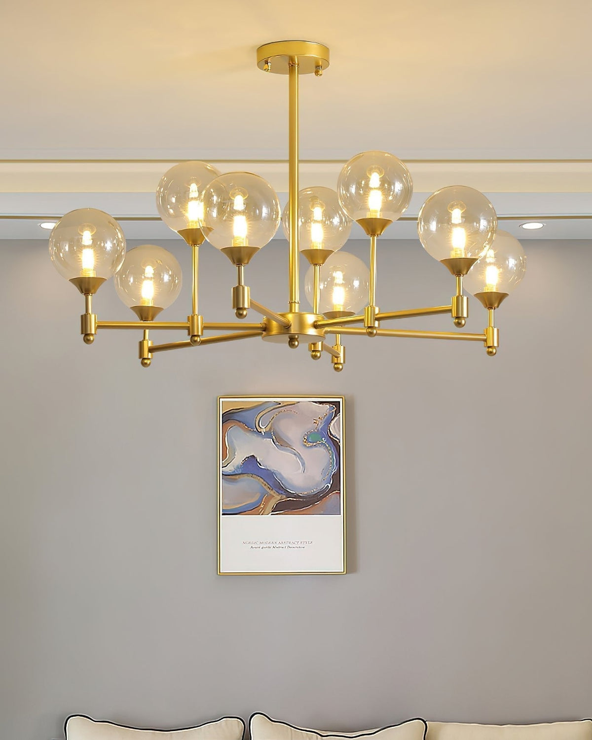 Celireon Elegant Glass Chandelier