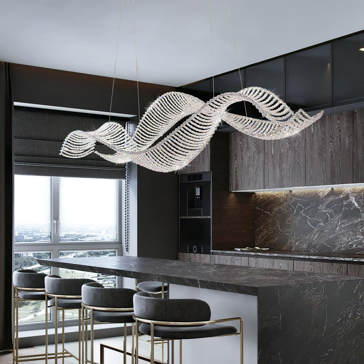 Caelox Postmodern Luxury Crystal Chandelier