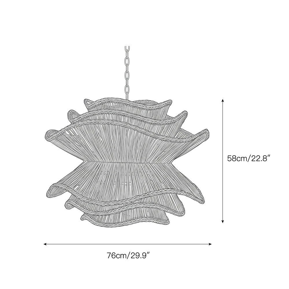 Zaden Rattan Chandelier