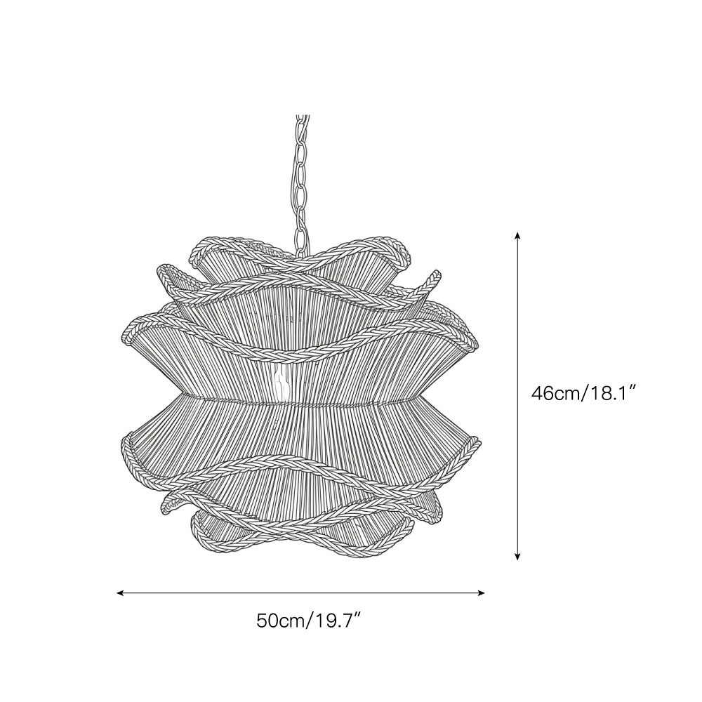Zaden Rattan Chandelier