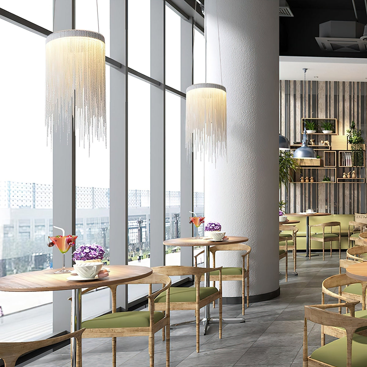 Arsoliel Postmodern Luxury Chain Tassel Pendant Light