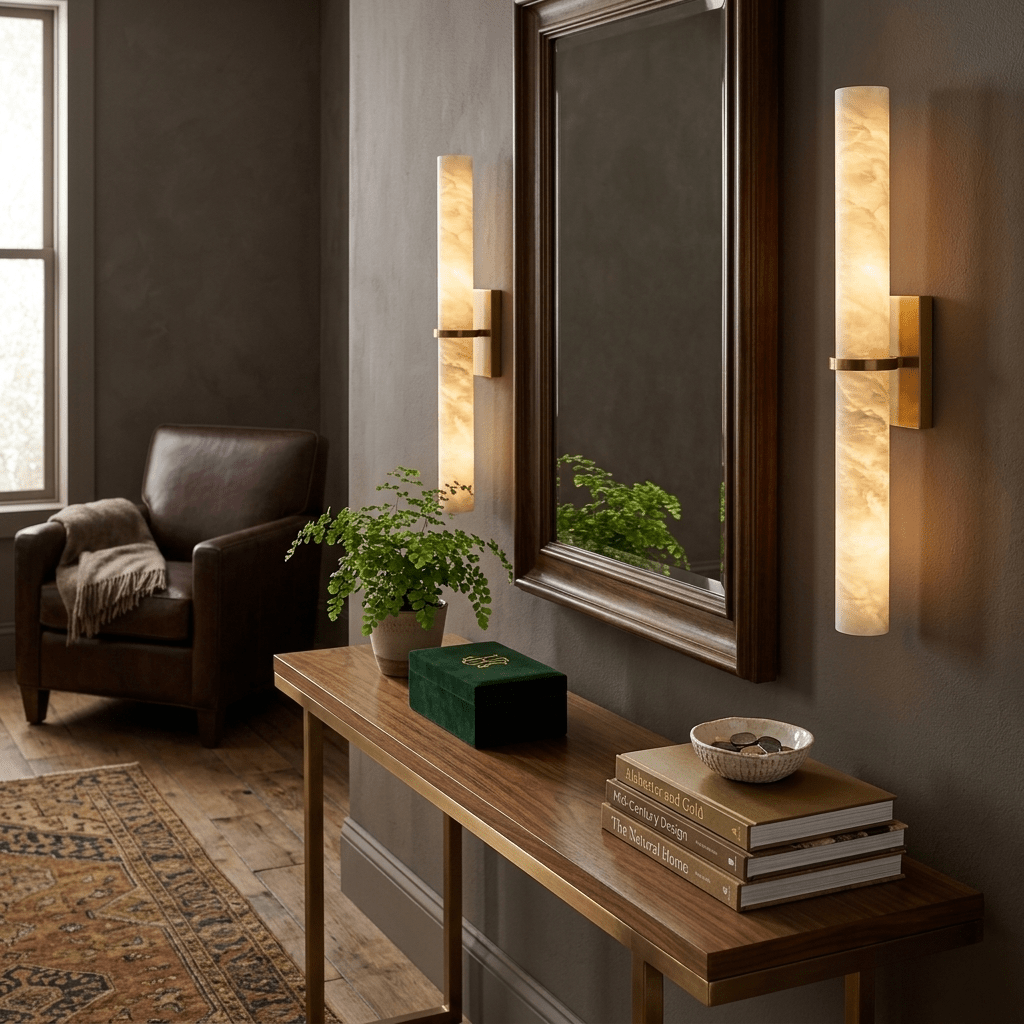 Hizo Alabaster Bar Indoor Wall Light