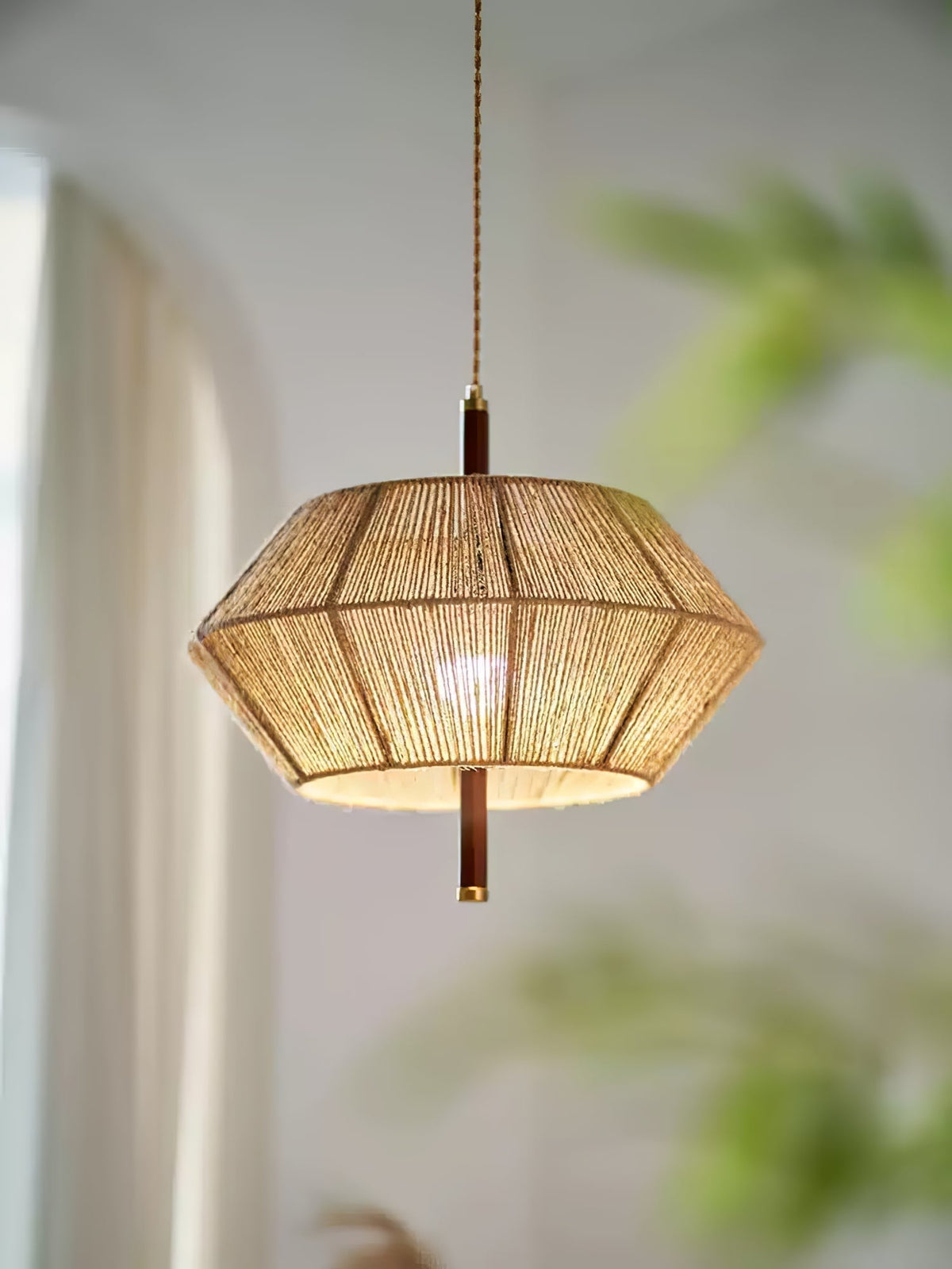 Rattan Vintage Rope Pendant Light