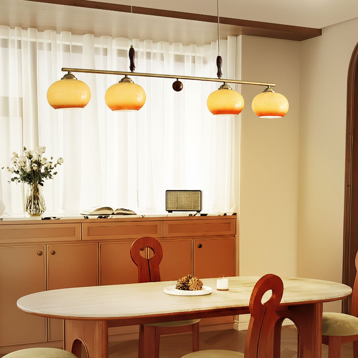 Falix Amber Trio Pendant Light