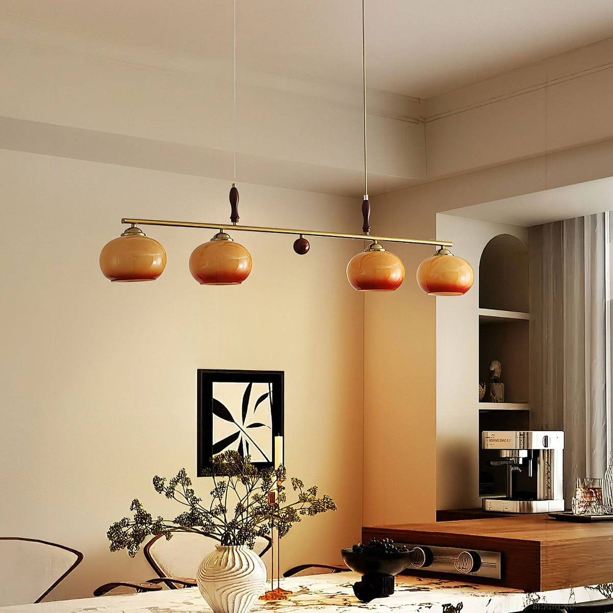 Falix Amber Trio Pendant Light