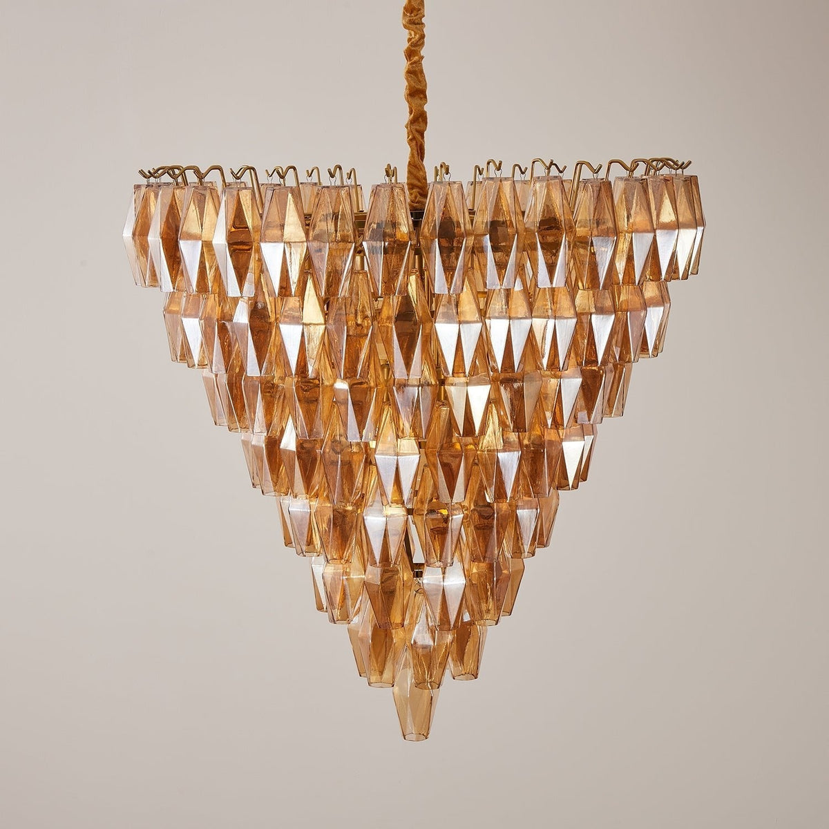 Orelielle Chandelier Amber Empire Prism