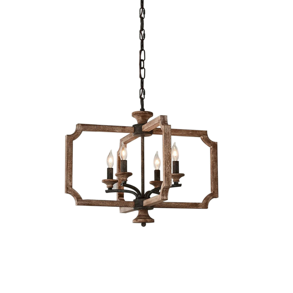 Eirikuvyi Vintage Creativity Metal Wood Lantern Pendant Lamp