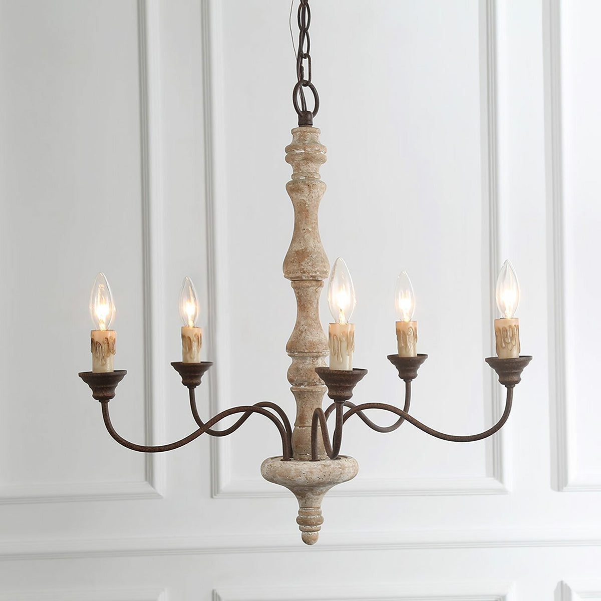 Fljotuvyi Individual Creativity Wood Metal Chandelier